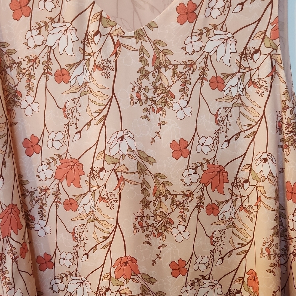 Vintage 1946 Pink Floral Sleeveless Tank Top Size Large - Picture 3 of 5